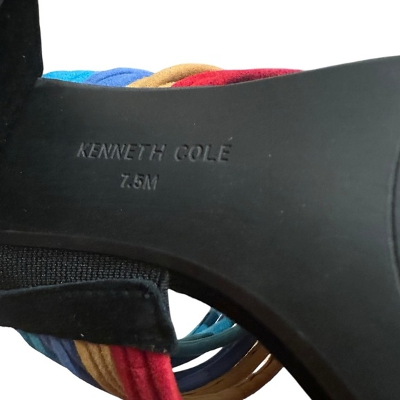 Kenneth Cole Hannon Strappy Sandals Mule Heel 7.5 - Picture 8 of 8